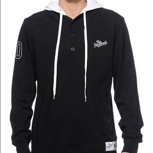 The Hundreds Long Sleeve Hooded Henley Shirt